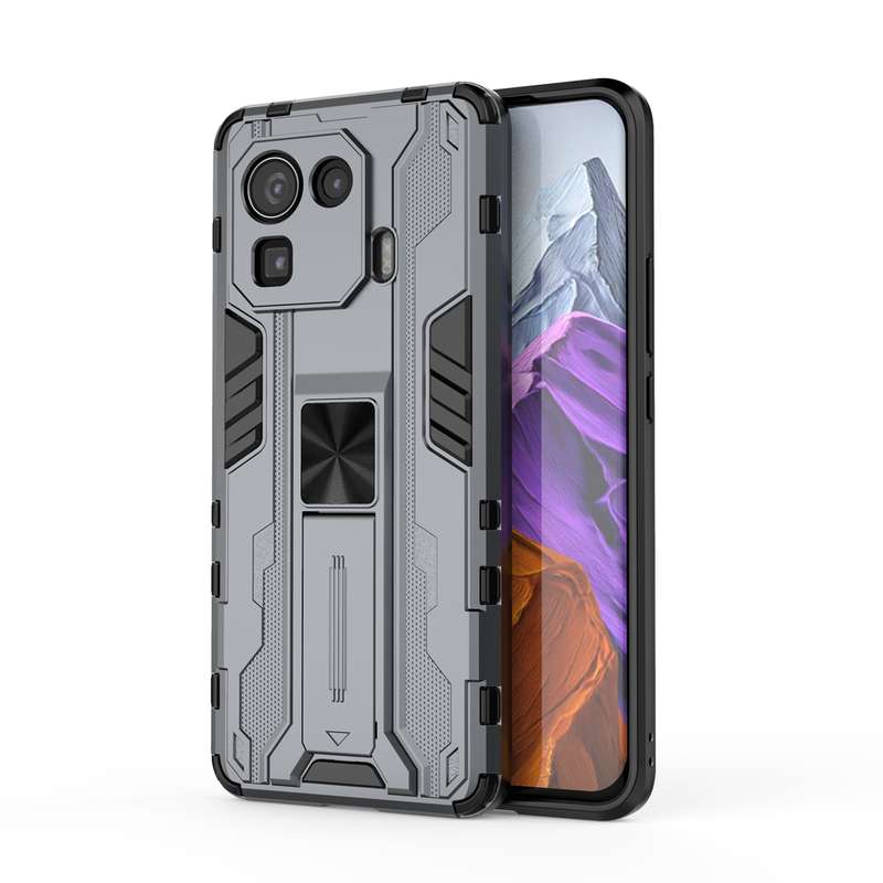 For Xiaomi Mi 11 Pro Supersonic PC + TPU Shock-proof Protective Case with Holder(Red)