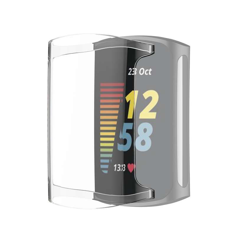 For Fitbit Charge 5 Full Coverage TPU Electroplating Protective Case Cover(Silver)