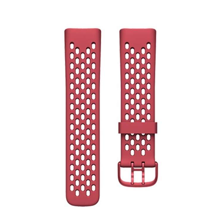 For Fitbit Charge 5 Silicone Hole Watch Band(Rock Grey)