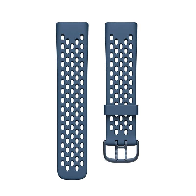 For Fitbit Charge 5 Silicone Hole Watch Band(Rock Grey)