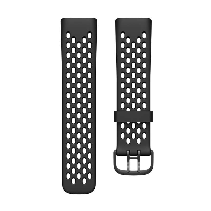 For Fitbit Charge 5 Silicone Hole Watch Band(Rock Grey)
