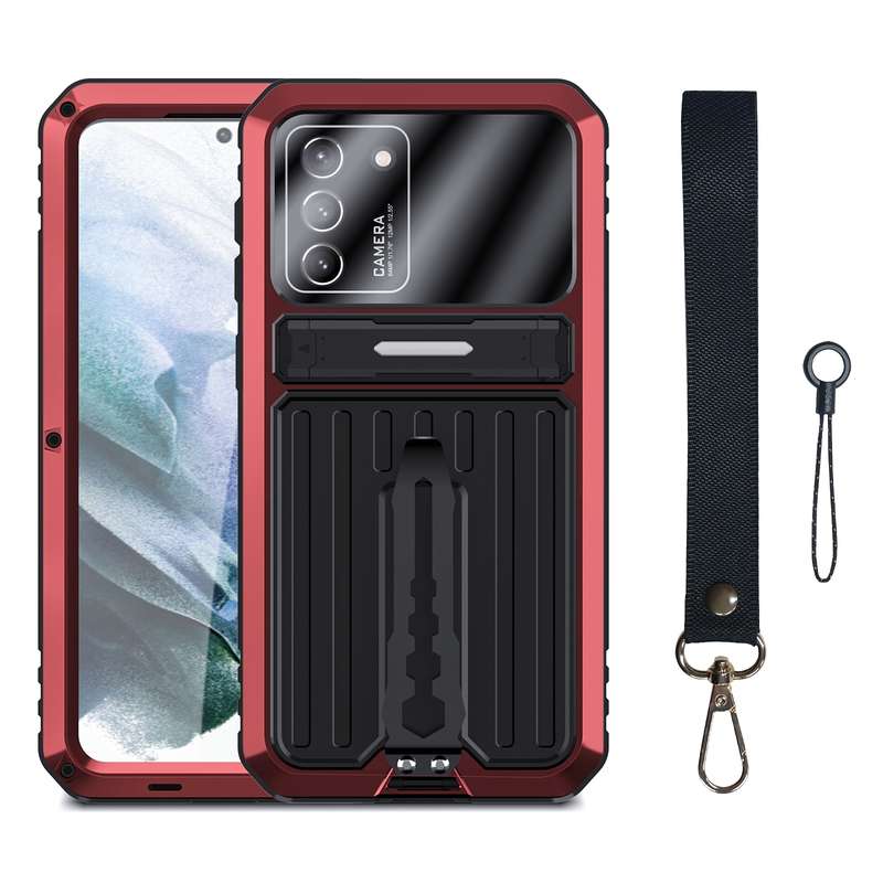 For Samsung Galaxy S21 5G Armor Shockproof Splash-proof Dust-proof Phone Case with Holder(Camouflage