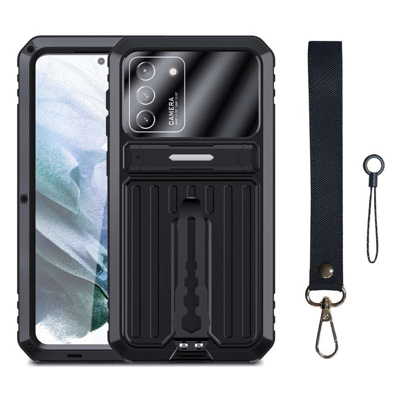 For Samsung Galaxy S21 5G Armor Shockproof Splash-proof Dust-proof Phone Case with Holder(Camouflage