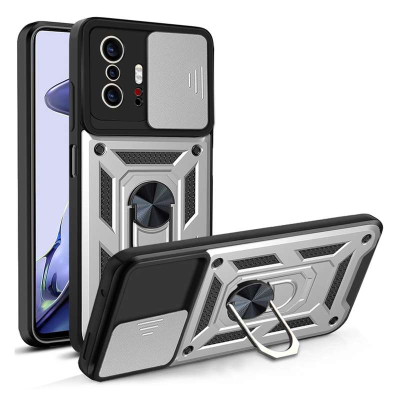 For Xiaomi Mi 11T / 11T Pro Sliding Camera Cover Design TPU+PC Protective Case(Blue)