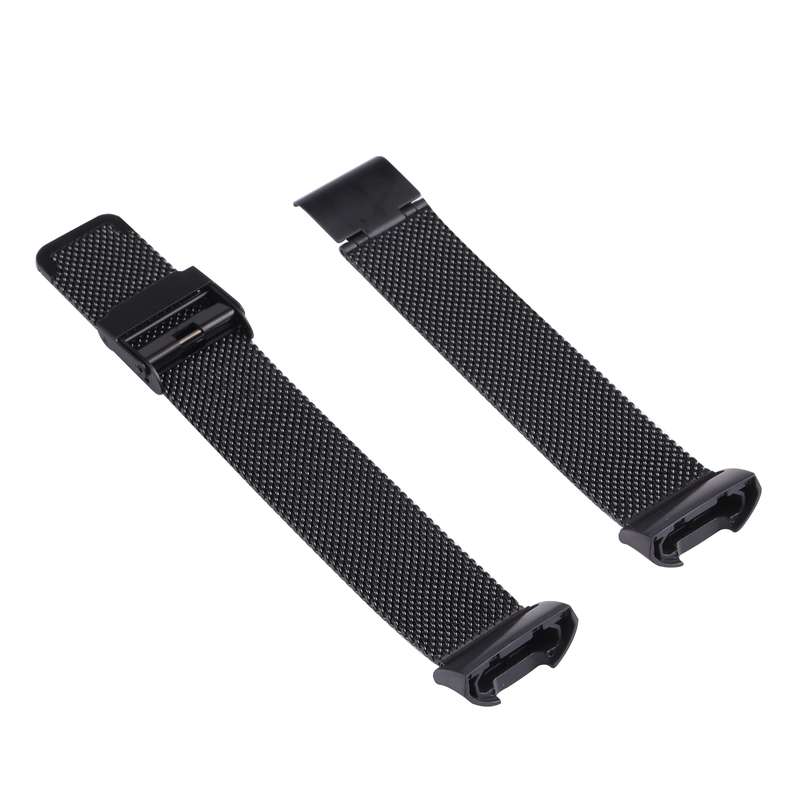 For Fitbit Charge 4 Double Insurance Buckle Milanese Watch Band(Gold)