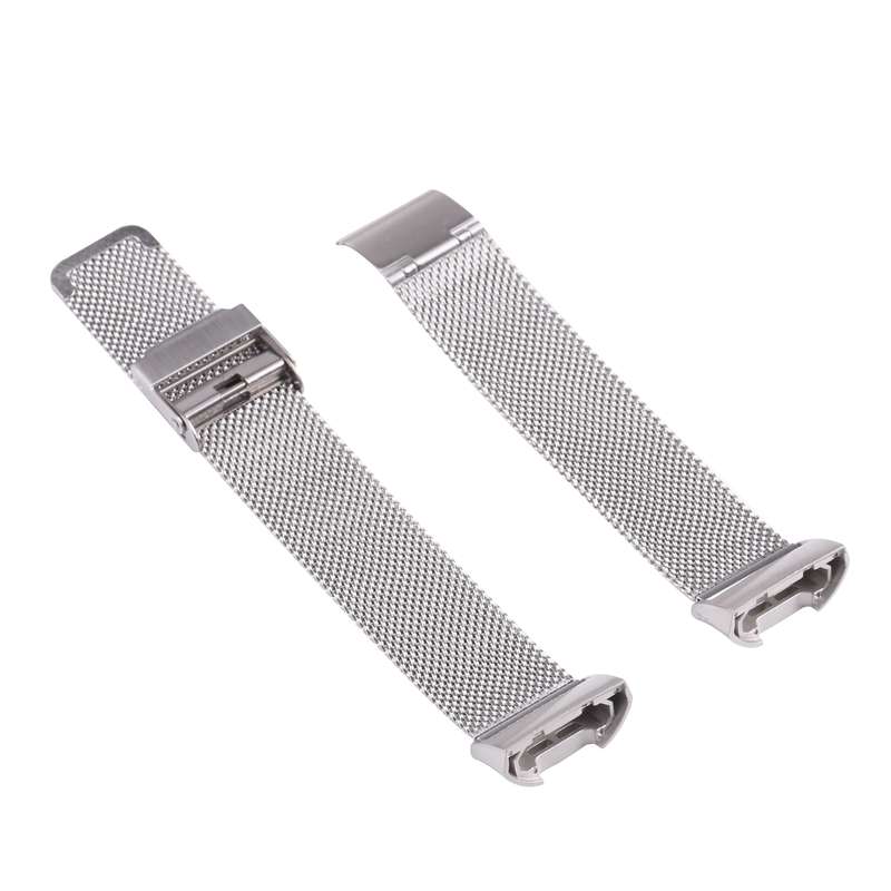 For Fitbit Charge 4 Double Insurance Buckle Milanese Watch Band(Gold)