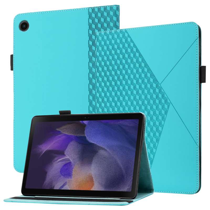 For Samsung Galaxy Tab A8 10.5 2021 X200/X205 Rhombus Skin Feel Horizontal Flip Tablet Leather Case