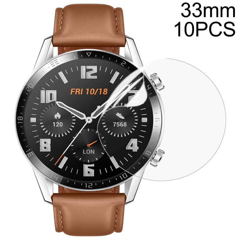 D33mm 10 PCS TPU Round HD Soft Hydrogel Film Watch Screen Protector