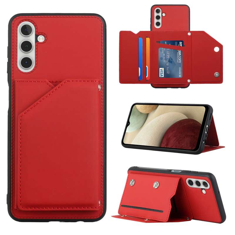 For Samsung Galaxy A13 5G Skin Feel PU + TPU + PC Back Cover Shockproof Phone Case with Card Slots &
