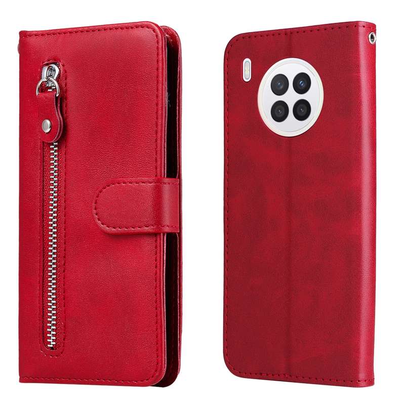 For Huawei nova 9 / Honor 50 5G Calf Texture Zipper Horizontal Flip Leather Phone Case(Rose Gold)