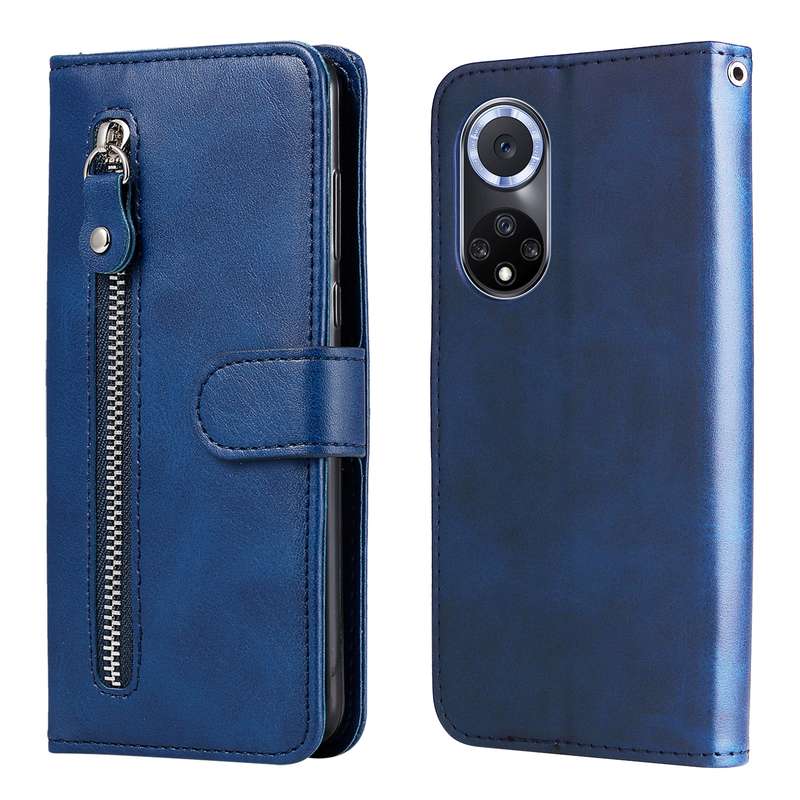 For Huawei nova 9 / Honor 50 5G Calf Texture Zipper Horizontal Flip Leather Phone Case(Rose Gold)