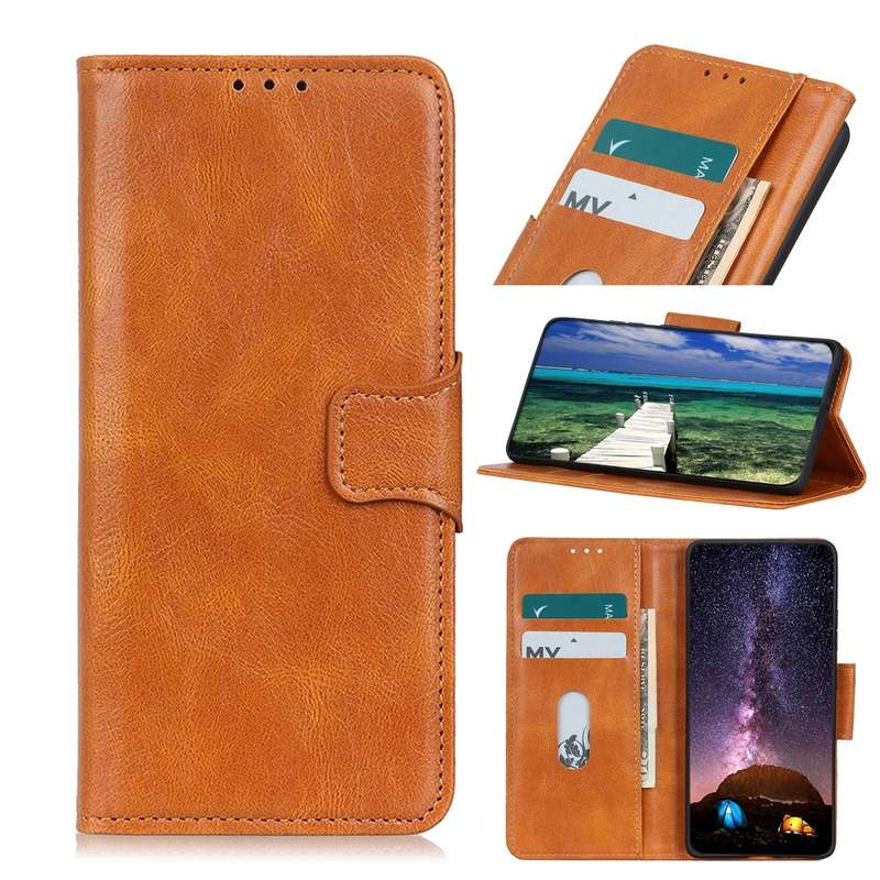 For Samsung Galaxy A33 5G Mirren Crazy Horse Texture Horizontal Flip Leather Phone Case with Holder