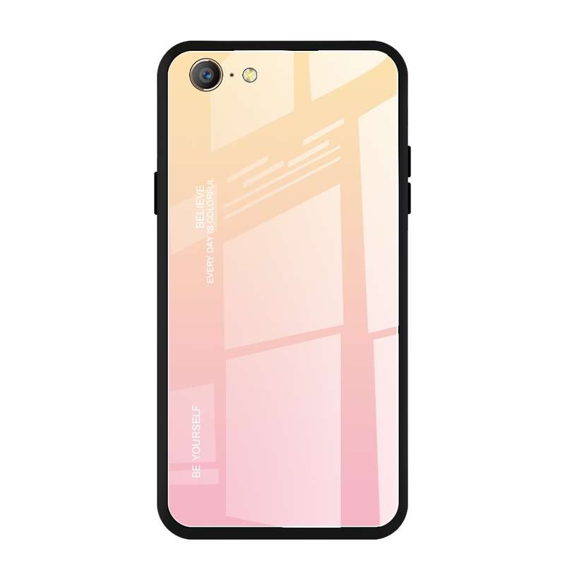 For OPPO A57 / A39 Gradient Color Glass Case(Blue)