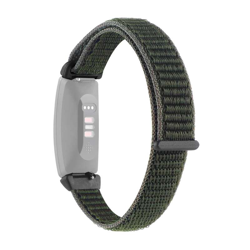 For Fitbit Inspire 2 Nylon Loop Strap Watch Band(Pink)