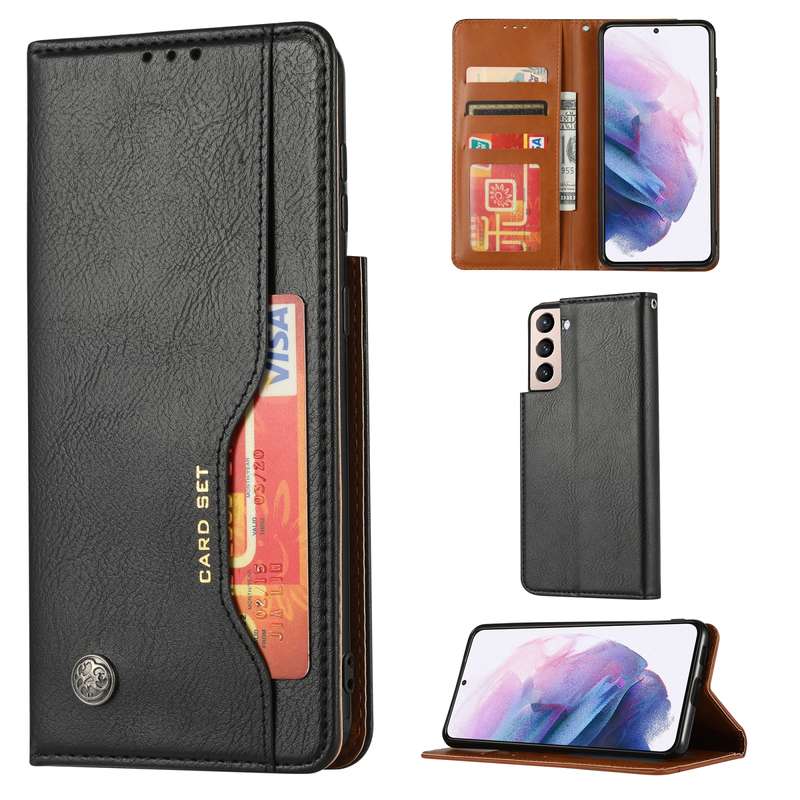For Samsung Galaxy S22 5G Knead Skin Texture Leather Phone Case(Wine Red)