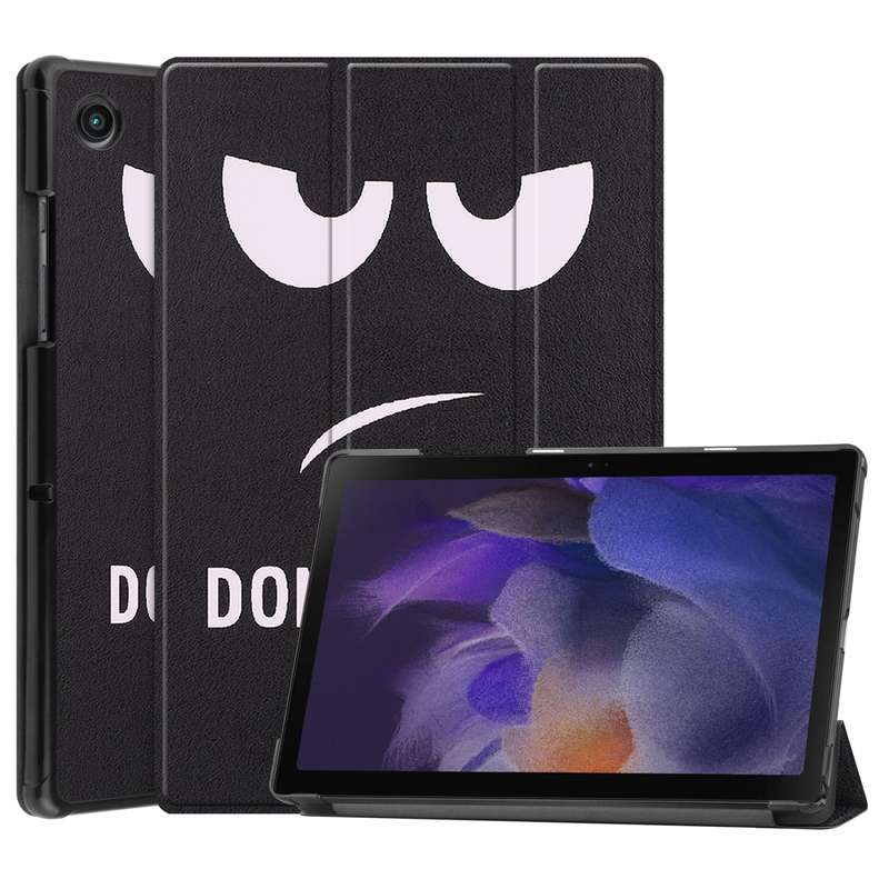 For Samsung Galaxy Tab A8 2021 Painted Leather Tablet Case with 3-Fold Holder(Color Butterfly)