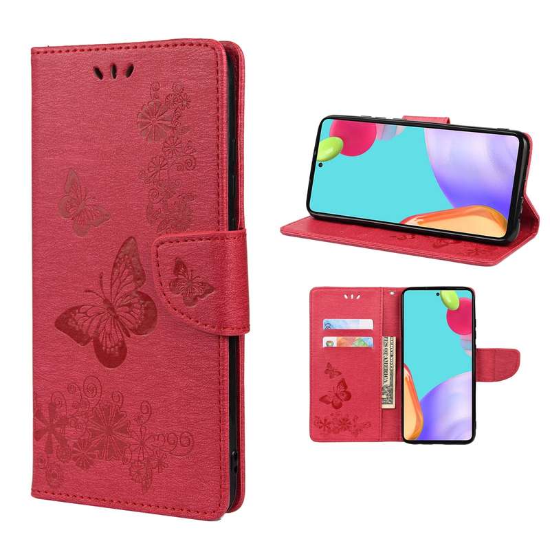 For Samsung Galaxy Tab A8 2021 Painted Leather Tablet Case with 3-Fold Holder(Color Butterfly)