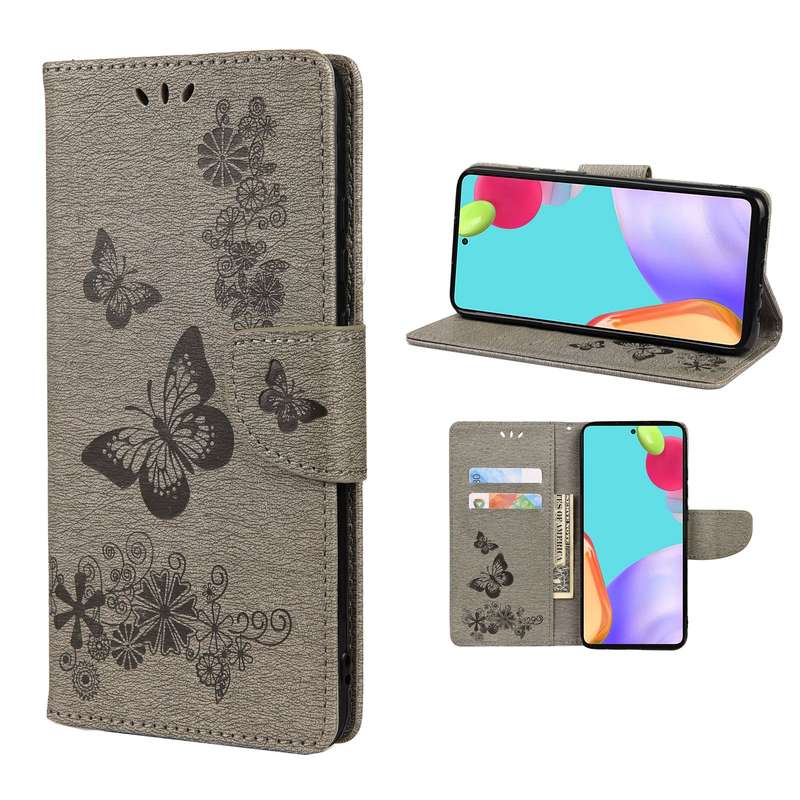 For Samsung Galaxy Tab A8 2021 Painted Leather Tablet Case with 3-Fold Holder(Color Butterfly)