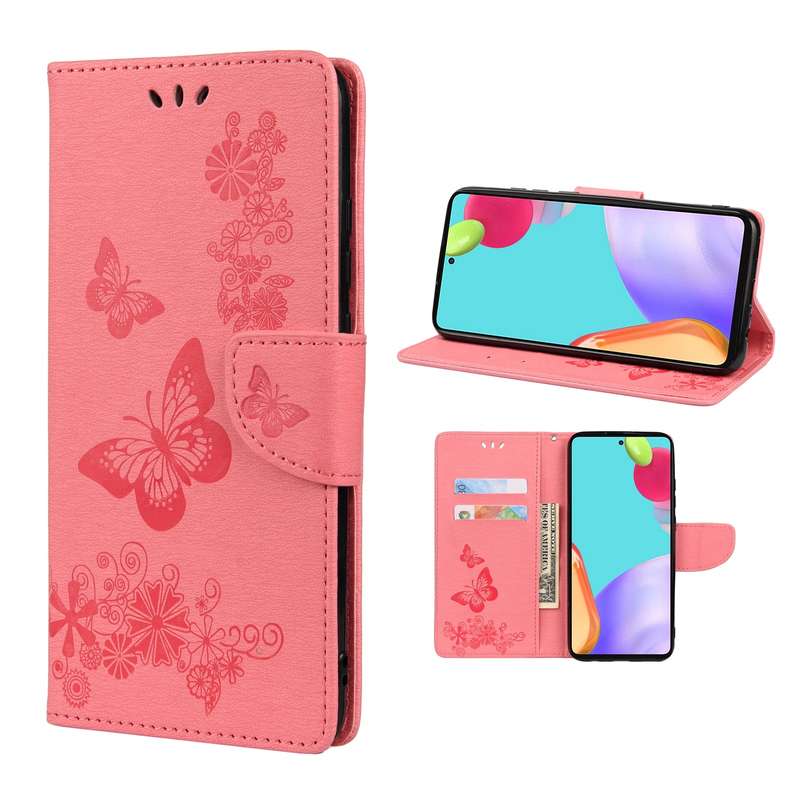 For Samsung Galaxy Tab A8 2021 Painted Leather Tablet Case with 3-Fold Holder(Color Butterfly)
