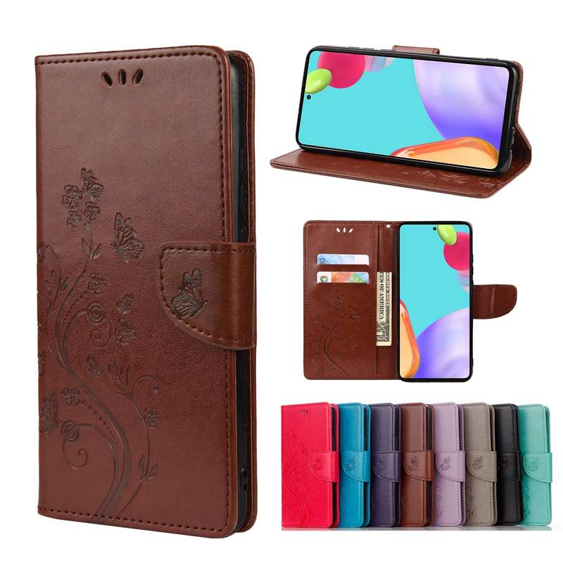 For Samsung Galaxy A33 5G Butterfly Flower Pattern Horizontal Flip Leather Phone Case with Card Slot