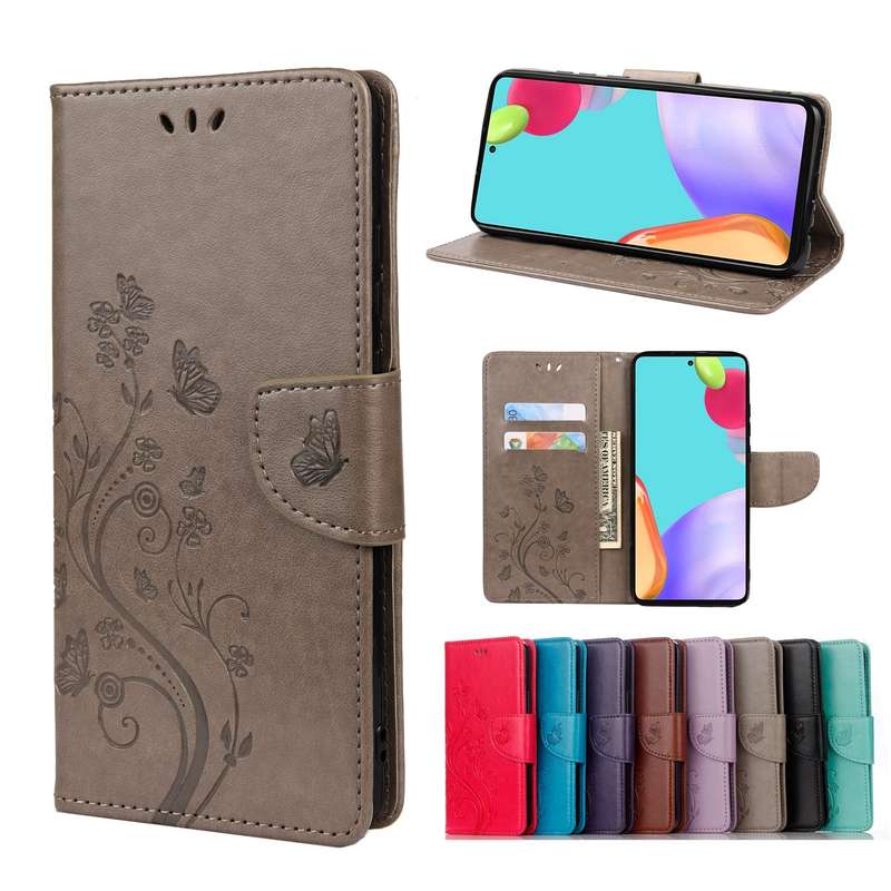 For Samsung Galaxy A33 5G Butterfly Flower Pattern Horizontal Flip Leather Phone Case with Card Slot
