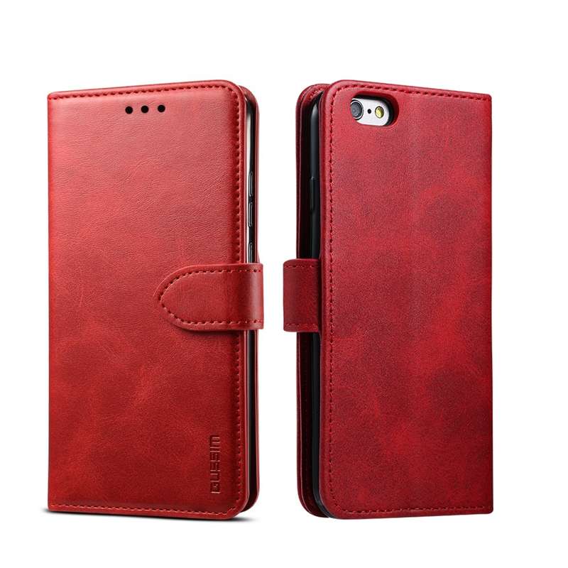 For iPhone 6 Plus GUSSIM Magnetic Horizontal Flip Leather Case with Holder & Card Slots & & Wallet(B