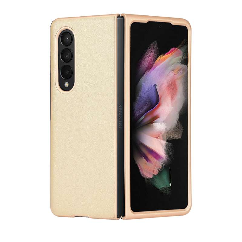 For Samsung Galaxy Z Fold3 5G Plain Texture Phone Case(Black)