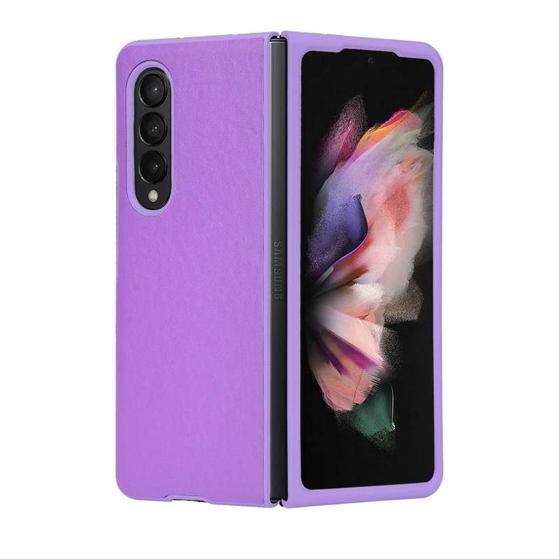 For Samsung Galaxy Z Fold3 5G Plain Texture Phone Case(Black)