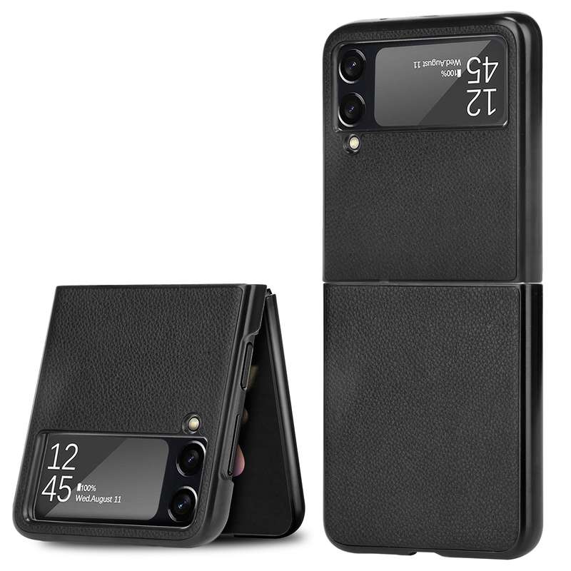 For Samsung Galaxy Z Flip3 5G Litchi Texture Phone Case(Purple)