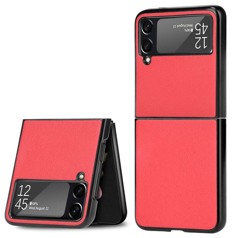 For Samsung Galaxy Z Flip3 5G Litchi Texture Phone Case(Purple)