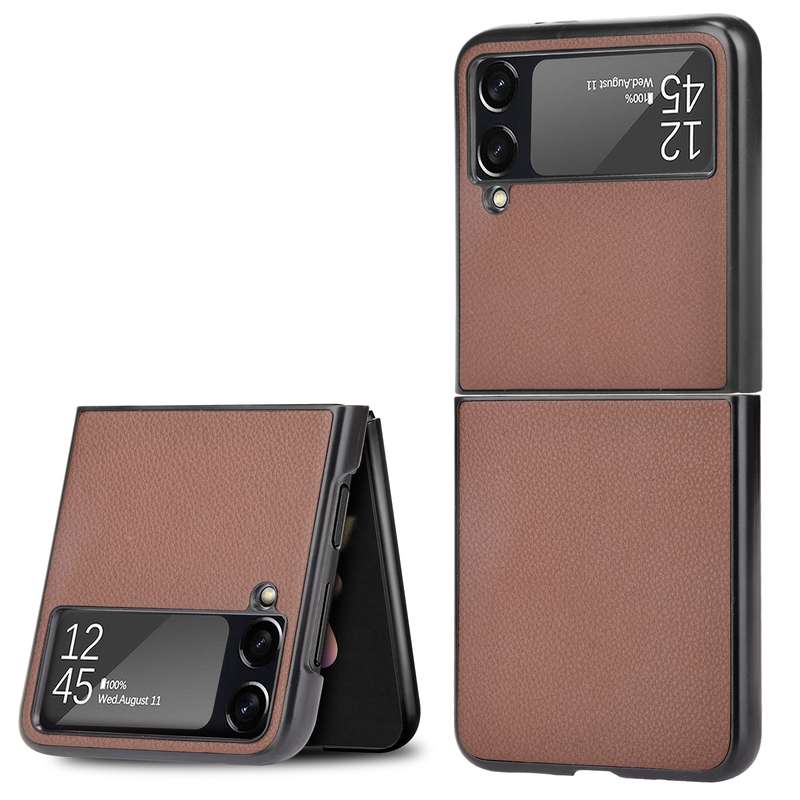 For Samsung Galaxy Z Flip3 5G Litchi Texture Phone Case(Purple)