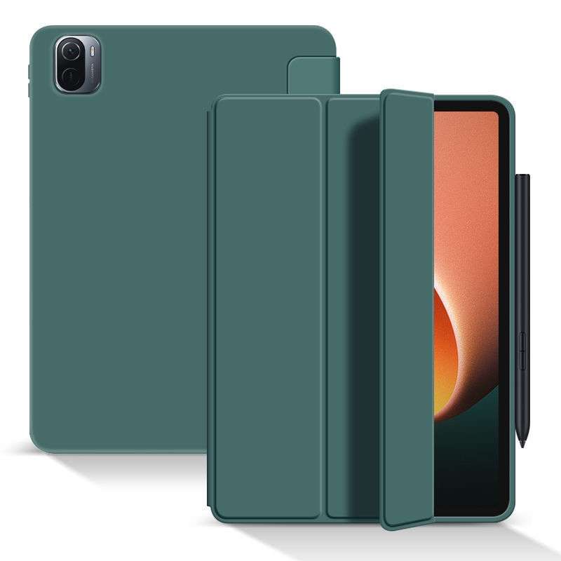 For Xiaomi Pad 5 / Pad 5 Pro Skin Feel Matte Honeycomb Leather Tablet Case with Tri-fold Bracket(Lav