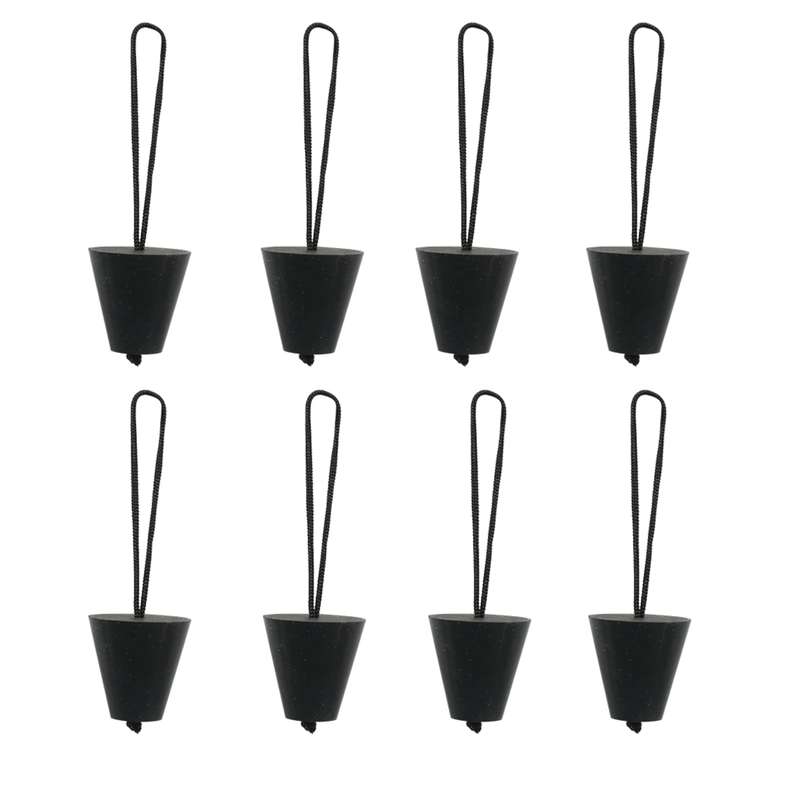 A6703 8 in 1 Black Kayak Silicone Drain Hole Plug