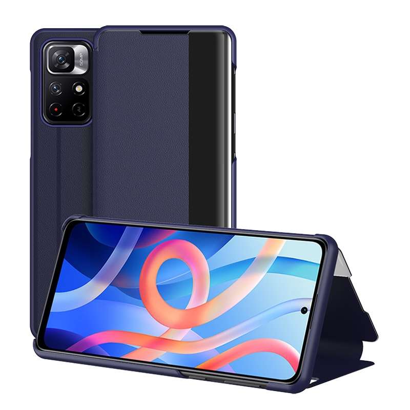 For Xiaomi Redmi Note 11 Window View Leather Phone Case(Rose Gold)