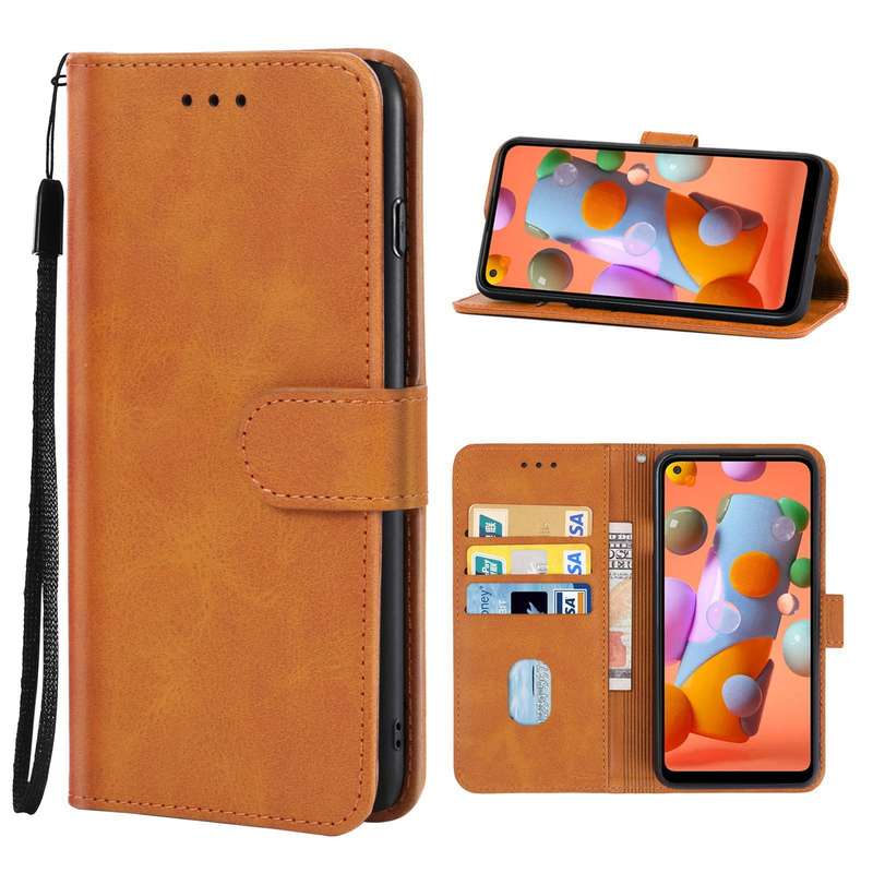 For Samsung Galaxy A11 Leather Phone Case EU Version(Blue)