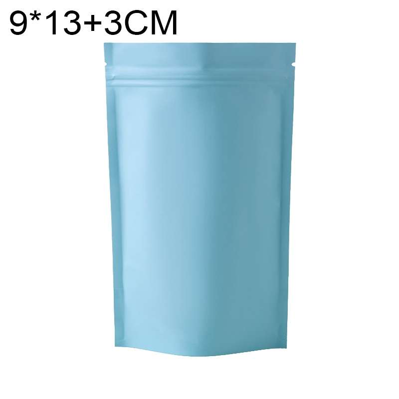 100 PCS/Set Matte Aluminum Foil Snack Stand-up Pouch, Size:9x13+3cm(Beige Yellow)