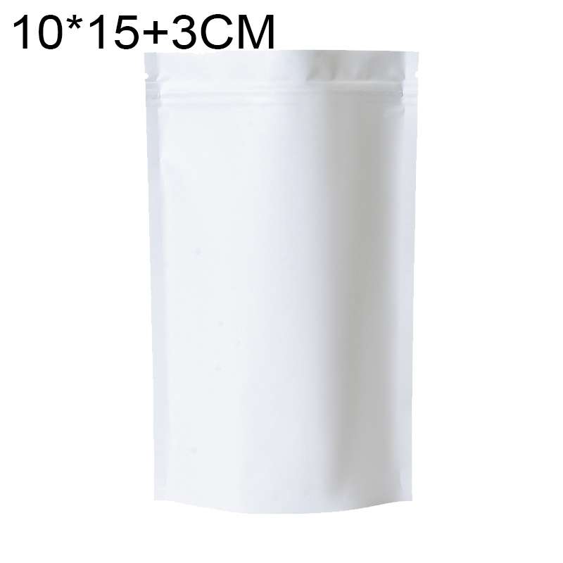 100 PCS/Set Matte Aluminum Foil Snack Stand-up Pouch, Size:9x13+3cm(Beige Yellow)