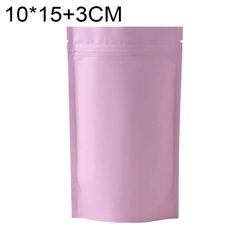 100 PCS/Set Matte Aluminum Foil Snack Stand-up Pouch, Size:9x13+3cm(Beige Yellow)