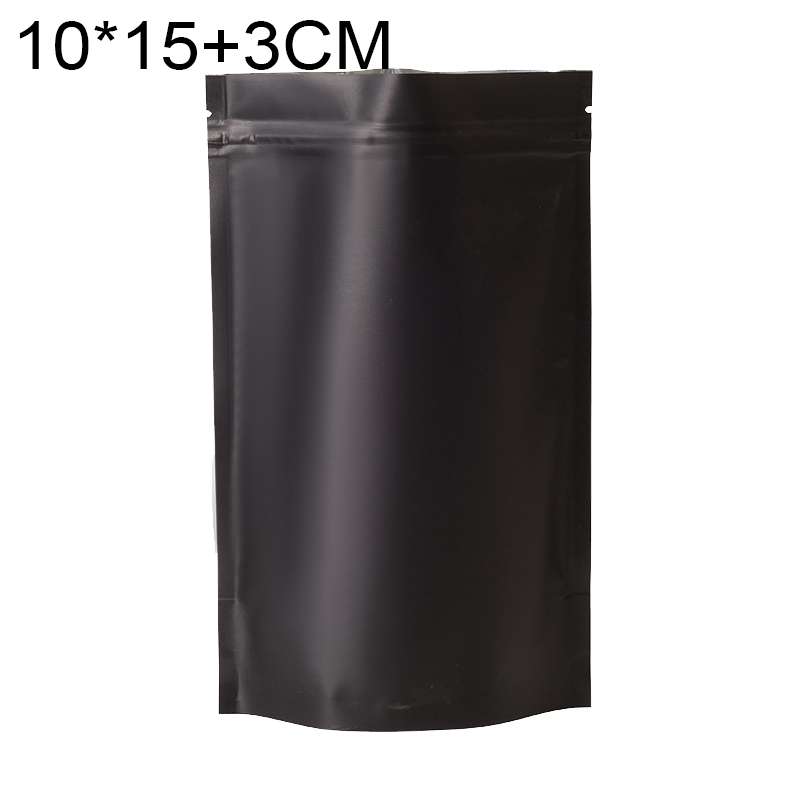 100 PCS/Set Matte Aluminum Foil Snack Stand-up Pouch, Size:9x13+3cm(Beige Yellow)