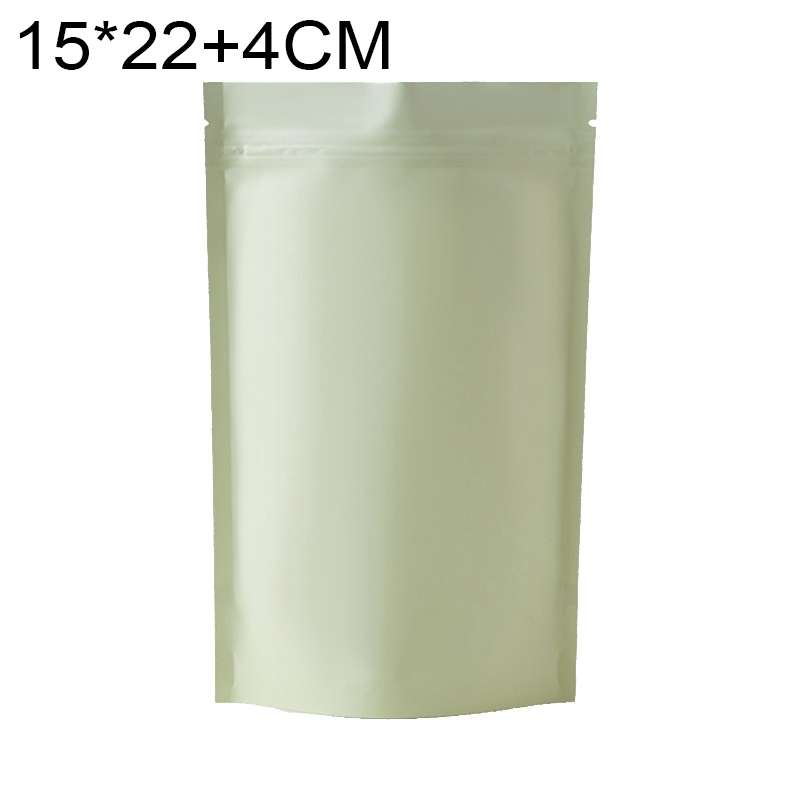 100 PCS/Set Matte Aluminum Foil Snack Stand-up Pouch, Size:16x24+4cm(Gold)