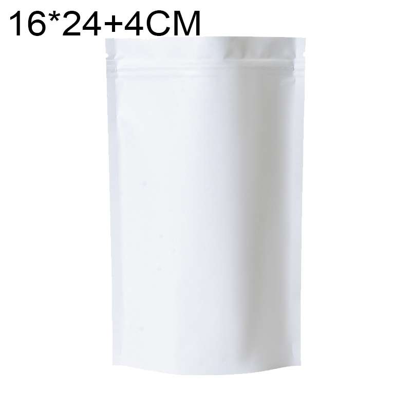 100 PCS/Set Matte Aluminum Foil Snack Stand-up Pouch, Size:16x24+4cm(Gold)