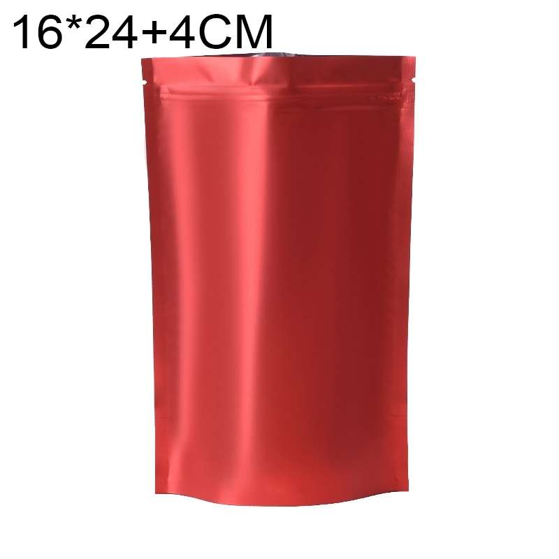 100 PCS/Set Matte Aluminum Foil Snack Stand-up Pouch, Size:16x24+4cm(Gold)