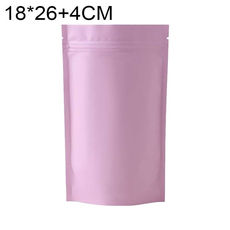 100 PCS/Set Matte Aluminum Foil Snack Stand-up Pouch, Size:16x24+4cm(Gold)