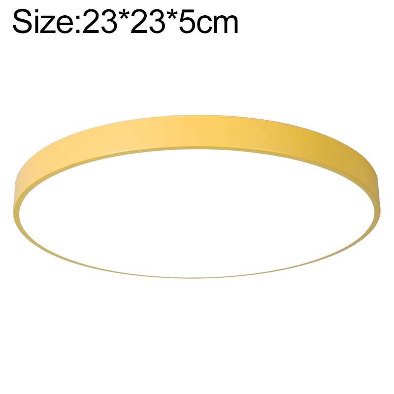 Macaron LED Round Ceiling Lamp, White Light, Size:23cm(Gold)