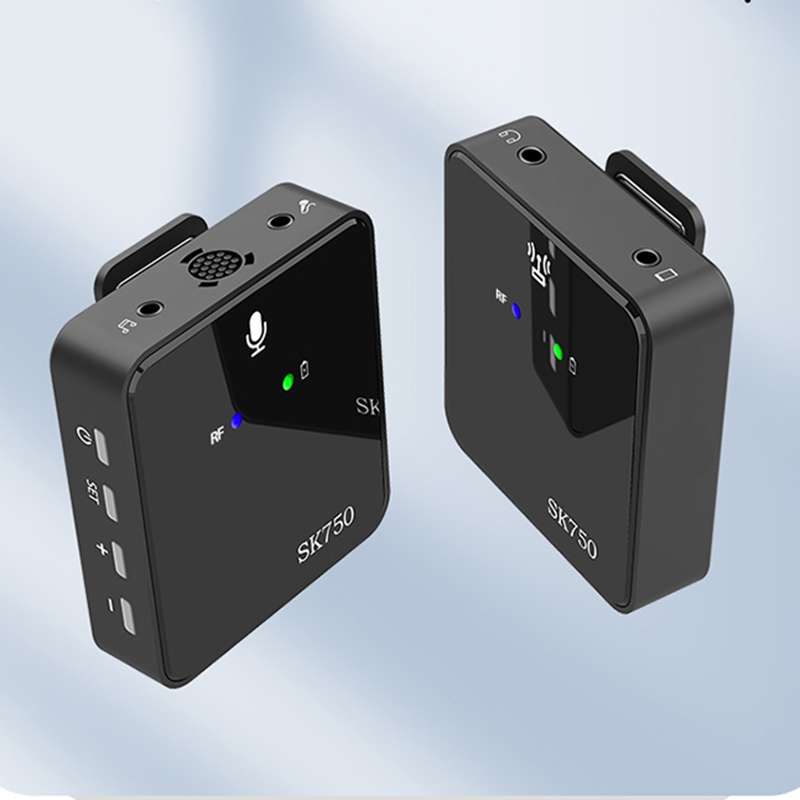 SK750 Type-C Charging One for One Wireless Lavalier Mini Microphone(Black)
