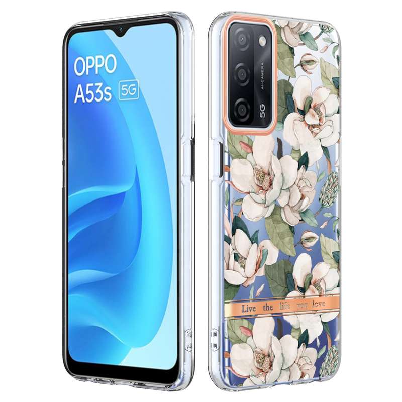 For OPPO A55 5G / A53S 5G / A54 4G / A16 / A54S 4G Flowers and Plants Series IMD TPU Phone Case(Orch