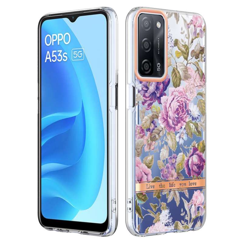 For OPPO A55 5G / A53S 5G / A54 4G / A16 / A54S 4G Flowers and Plants Series IMD TPU Phone Case(Orch