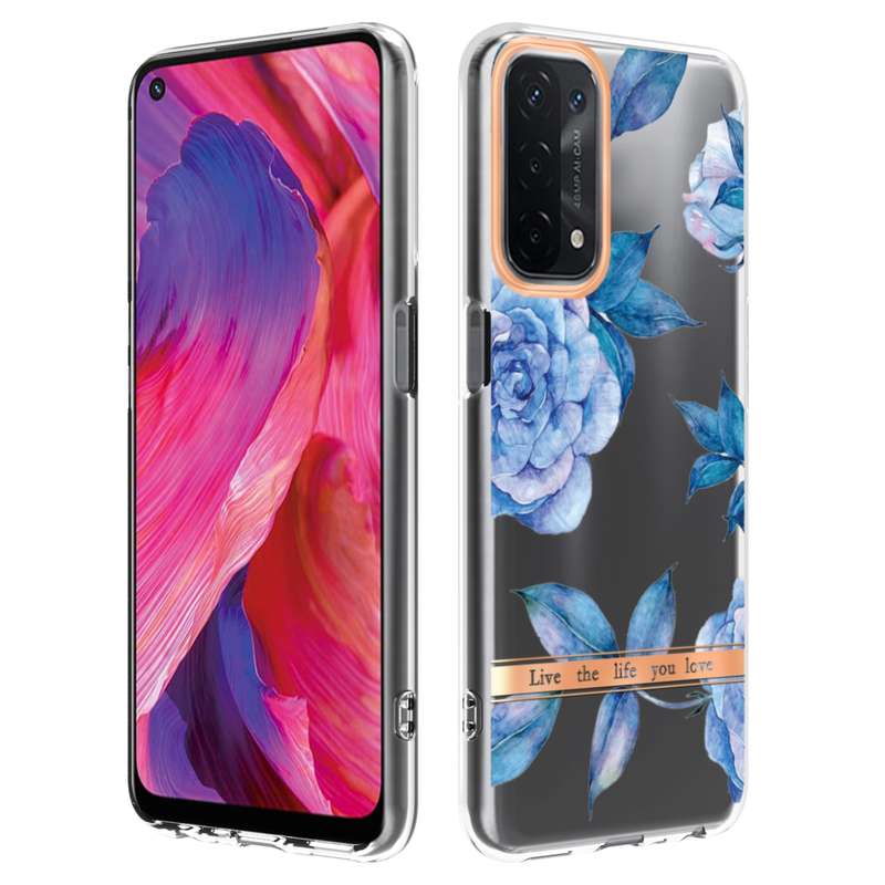 For OPPO A55 5G / A53S 5G / A54 4G / A16 / A54S 4G Flowers and Plants Series IMD TPU Phone Case(Orch
