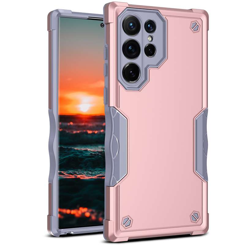 For Samsung Galaxy S22 Ultra 5G Non-slip Armor Phone Case(White)
