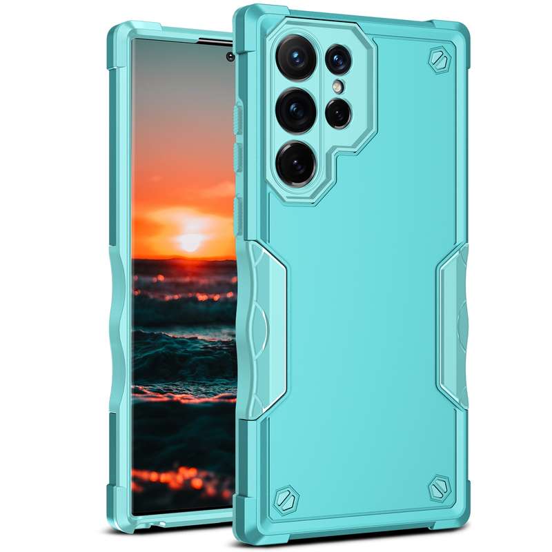 For Samsung Galaxy S22 Ultra 5G Non-slip Armor Phone Case(White)
